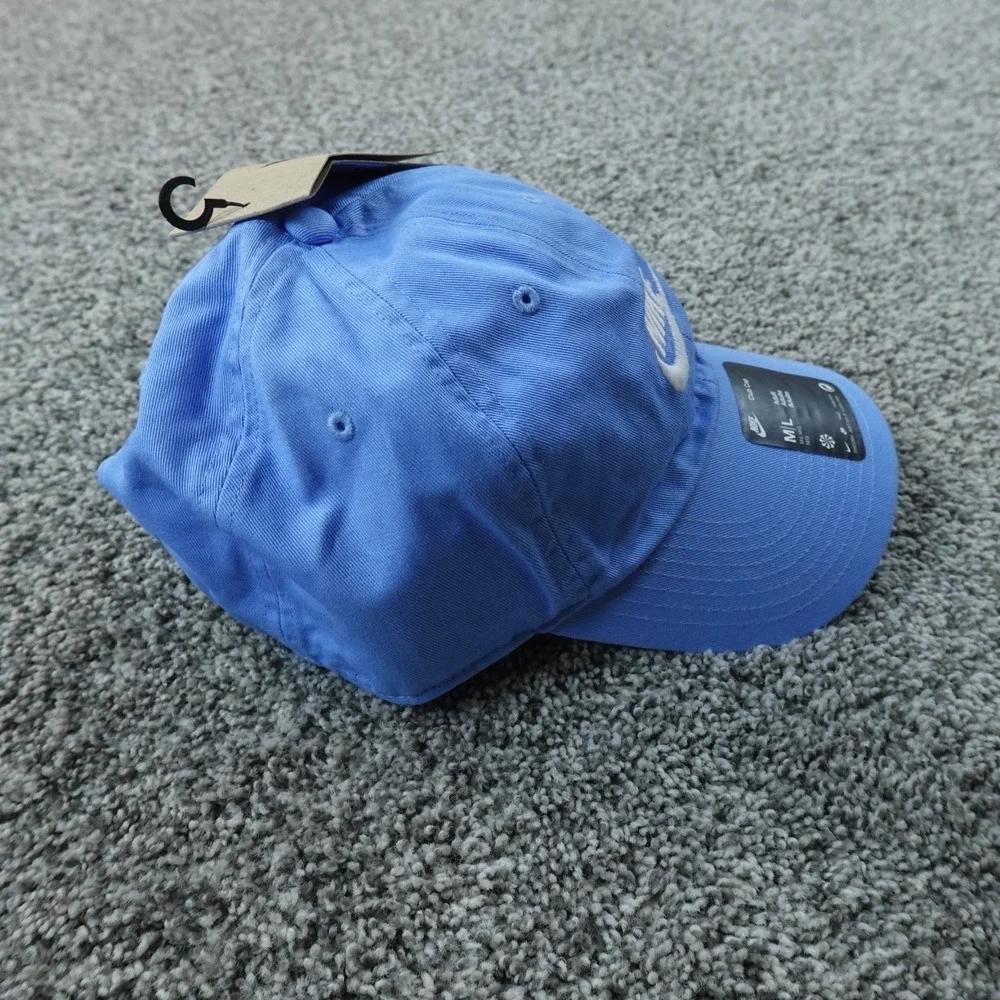NEW Nike Hat Mens L Blue Adjustable Strap Back Club Swoosh Logo‎ Baseball Active